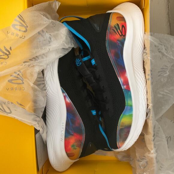 NIB Under Armour Curry shoes 8 PRNT Flow Tie Dye black collectors 12 limited - Picture 6 of 14